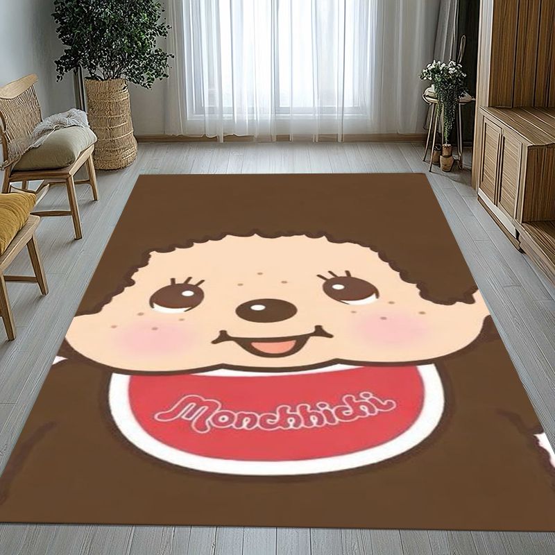 Kids Outdoor Area - Cute M-Monchhichi Monky Cartoon Area Rug,Soft