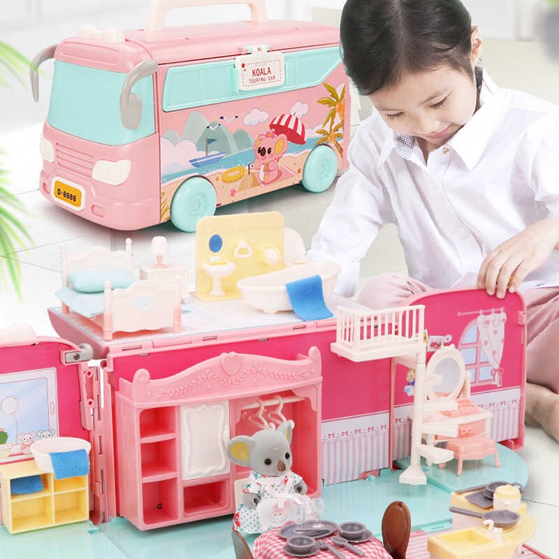 Koala Doll house Roombox with  - Kids Outdoor Kitchen Accessories 评论和价格